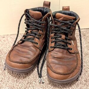 Women's Brown Leather Lace-Up Ankle Boots